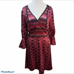 Bison Bisou Geo Delic/ stain glass print dress